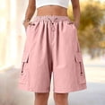 thumbnail image 4 of CAIVO Women Utility Shorts For High Waist Shorts With Minimalist Design Summer Casual Wear For Everyday Style Relaxed Fit Outdoor Work Solid Color Bottoms, 4 of 5