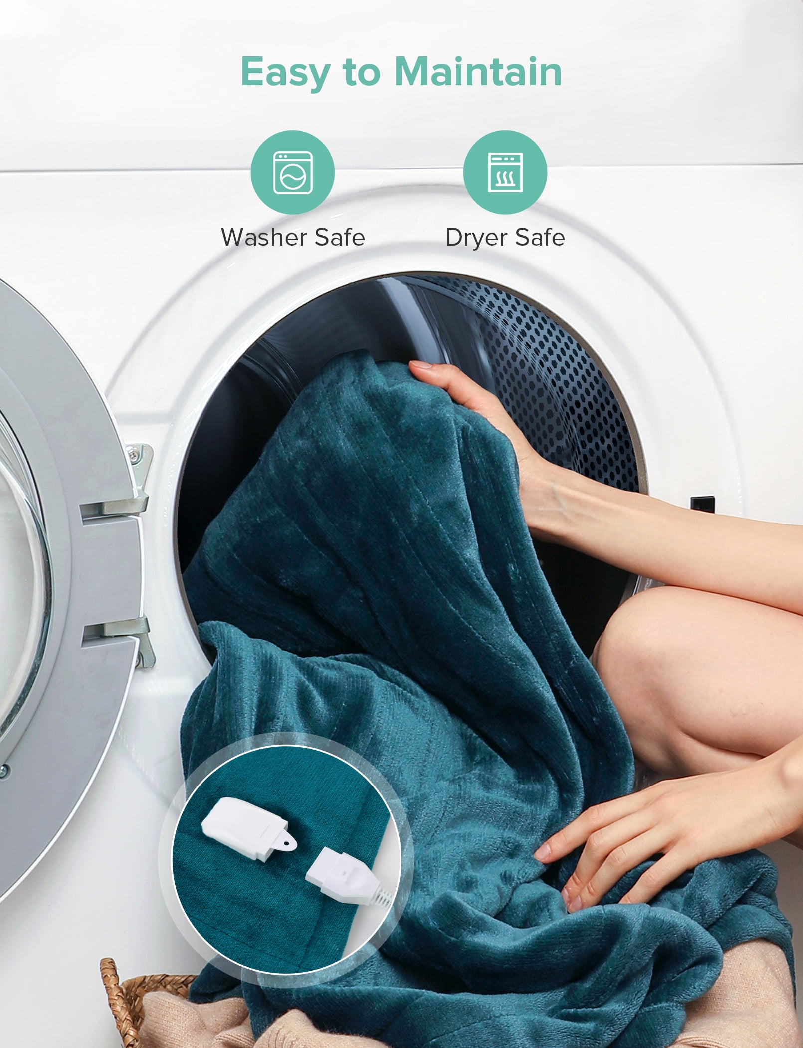 Sable Electric Heated Blanket Throw, 50 x 60 Flannel Blanket with 10  Heating Levels, 1-3 Timer Settings, ETL Certified, Machine Washable, Blue -  Walmart.com