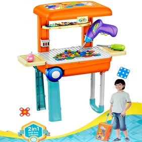 Kids Workbench With Realistic Tools Electric Drill Toy For
