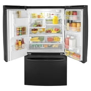Ge Gfe26j 36 Wide 25.6 Cu. Ft. Energy Star Rated French Door Refrigerator - Black