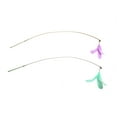 thumbnail image 3 of Furhaven Dizzy Kitty Feather Pole Wand Cat Toys - Pastel (Lavender/Mint), Set of 2 Dizzy Kitty - Pastel (Lavender/Mint) Set of 2 Wand Toy, 3 of 10