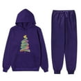 thumbnail image 3 of IROINNID Sweatsuit For Women 2 Pieces Set Sports Casual Coat Long Pants Hooded Sweatshirts Tops Pants Set Long Sleeve Hooded Set Sport Outfits Set,Purple, 3 of 3