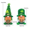 thumbnail image 7 of Classic St Patrick's Day Gnome Decorations,Green Irish Scandinavian Tomte Gnome Ornaments,Mr and Mrs Green Buffalo Check Plaid Handmake Plush Elf,Home Table Shelf Centerpiece Festival Decor, 7 of 7