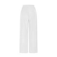 thumbnail image 3 of qucoqpe Corduroy Pants for Women Casual Drawstring Elastic High Waist Straight Leg Pants Loose Comfy Trousers with Pockets, 3 of 5