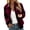 #26Wine, variant on Byworldtasic Women's Lapel Bomber Jackets Zip Up Outerwear Windbreaker Coat Trendy Lightweight Jacket
