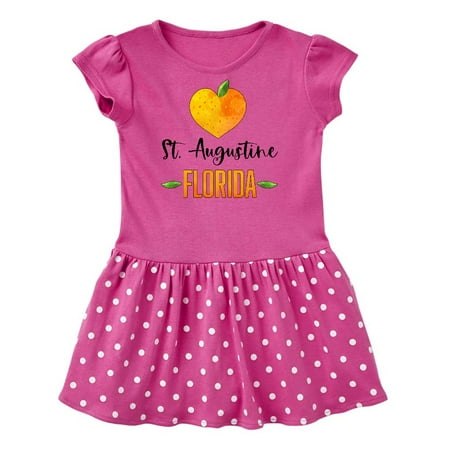 

Inktastic St. Augustine Florida Orange in Heart Gift Baby Girl Dress