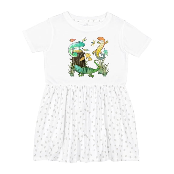 Inktastic Cute Lizards Hanging out Girls Toddler Dress