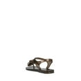 thumbnail image 3 of Jeffrey Campbell Fleurisse Black Glitter Flower Detailed Open Toe Flat Sandals (Black Glitter, 6), 3 of 4