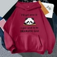 thumbnail image 2 of MPWEGNP Oversized Sweatshirt for Women Hoodie Teen Girls Cute Panda Letter Graphic Drawstring Hooded Sweatshirts I'Ll Get Over It Comfort Hoodies Cat Weekend Red 5XL, 2 of 3