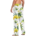 thumbnail image 5 of Men's Pajama Pants with Pockets Sleepwear Lounge Pants Stretch Casual Watercolor Lemon Tropical Fruit, 5 of 6