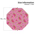 thumbnail image 3 of Fuzoiu Watermelon Print Leather Coasters Set,Drink Coasters Set of 6,for Tabletop Protection, Durable PVC Coasters,Home Décor and Housewarming Gift,Octagon, 3 of 7