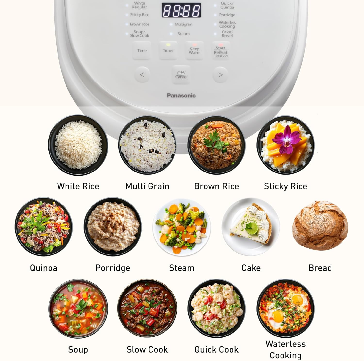 Panasonic 5.5-Cup Multi-Function Rice Cooker, SRDL105