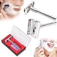 thumbnail image 3 of EXLEAF 2026 New Men'S Safety Handheld Manual Shaver + Double Edge Safety Razor Blade with Box Mens Razors for Shaving for Shaving, Grooming, Daily Use, Travel, 3 of 7