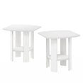 thumbnail image 1 of Table d'Appoint au Design Simple, Blanc, Ensemble de 2, 1 of 5