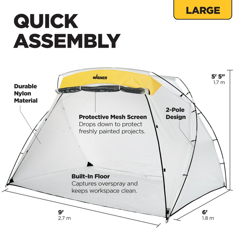 Wagner 9 Ft. W x 5.5 Ft. H x 6 Ft. D Large Portable Spray Shelter