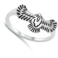 thumbnail image 4 of Eagle Wing Bird Animal Ring .925 Sterling Silver Band Jewelry Female Male Unisex Size 6, 4 of 4