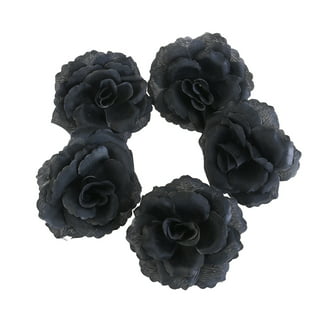 Artificial Silk Rose Petals Wedding Flower for Decoration, Black 