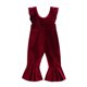 thumbnail image 1 of Gibobby pantalones siameses Mono con volantes y mangas volantes para niñas pequeñas(Rojo， 18-24 Meses), 1 of 5