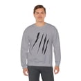 thumbnail image 6 of Effete Feline Claw Marks Scratch Unisex Heavy Blend™ Crewneck Sweatshirt, 6 of 11