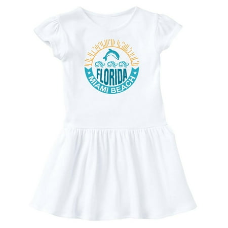 

Inktastic Miami Beach Florida Travel Trip Gift Toddler Girl Dress