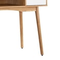 thumbnail image 4 of Wooden Desk with 2 Drawers and One Open Shelf in Brown and White, 4 of 5