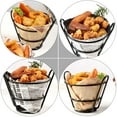 thumbnail image 4 of Viveous French Fries Stand Cone Basket: Fry Chips Basket Holder Metal Wire Snack Appetizer Serving Rack Display Rack for Kitchen Restaurant Buffet, 4 of 11