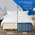thumbnail image 4 of HNB Store Wrap Around Bed Skirt 16" in Drop Microfiber Made (Twin-Mediterranean Blue), 4 of 6