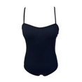 thumbnail image 1 of Traje de Baño Ocean Pacific para Mujer Completo con Textura, Tirante Delgado Ajustable Negro Talla EG, 1 of 4