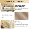 thumbnail image 6 of 97.7" King Pull Out Sofa Bed, Velvet Chesterfield Sleeper Sofa Couch, 3 in 1 Convertible Tufted Futon Couches with Ottoman for Living Room, Small Space, Apartment, Office, Bedroom, Oatmeal, 6 of 11