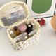 thumbnail image 3 of Floral Makeup Bag Cotton Cosmetic Bag (Beige Bear) Quilted Aesthetic Cosmetic Bag Large Capacity Travel Cosmetic Bag Toiletry Cosmetic Bag for Women and Girls, 3 of 5