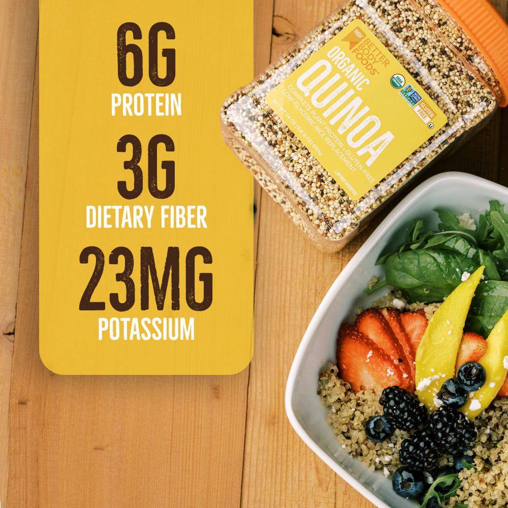 BetterBody Foods Organic Quinoa, 24 oz, Gluten-Free Grain - image 5 of 7