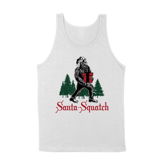 Santa-Squatch Tank Top Unisex Large White