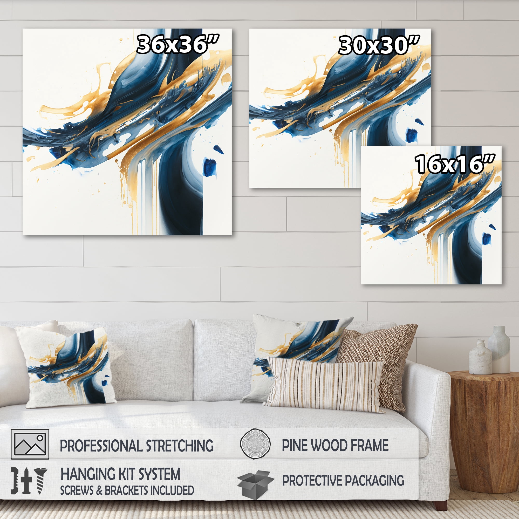 Designart Stylish Spiral Abstract II Canvas Wall Art