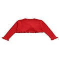 thumbnail image 3 of Little Girls Knitted Cardigan Solid Color Lace Long Sleeve Single Button Casual Tops, 3 of 6