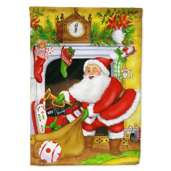 Carolines Treasures PJH3024GF Santa Claus Stocking Stuffers Flag Garden Size  Small multicolor