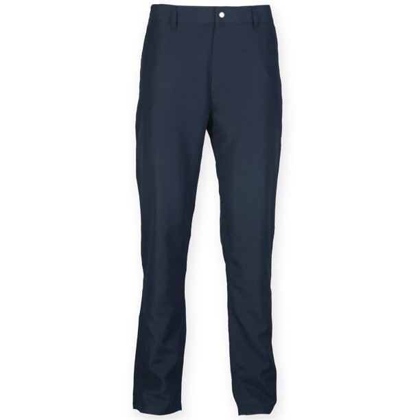 Finden & Hales - Pantalones chinos deportivos con cremallera para hombre (Azul marino)