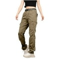 thumbnail image 2 of ITSAME Womens Plus Size Cargo Pants, Waterpoof Straight Leg Multi-Pockets Athletic Hiking Outdoor Trousers Khaki M, 2 of 9