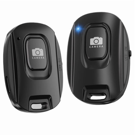 2-Pack Bluetooth Camera Remote Controller for Smartphones, Wireless Selfie Button for Social Sharing