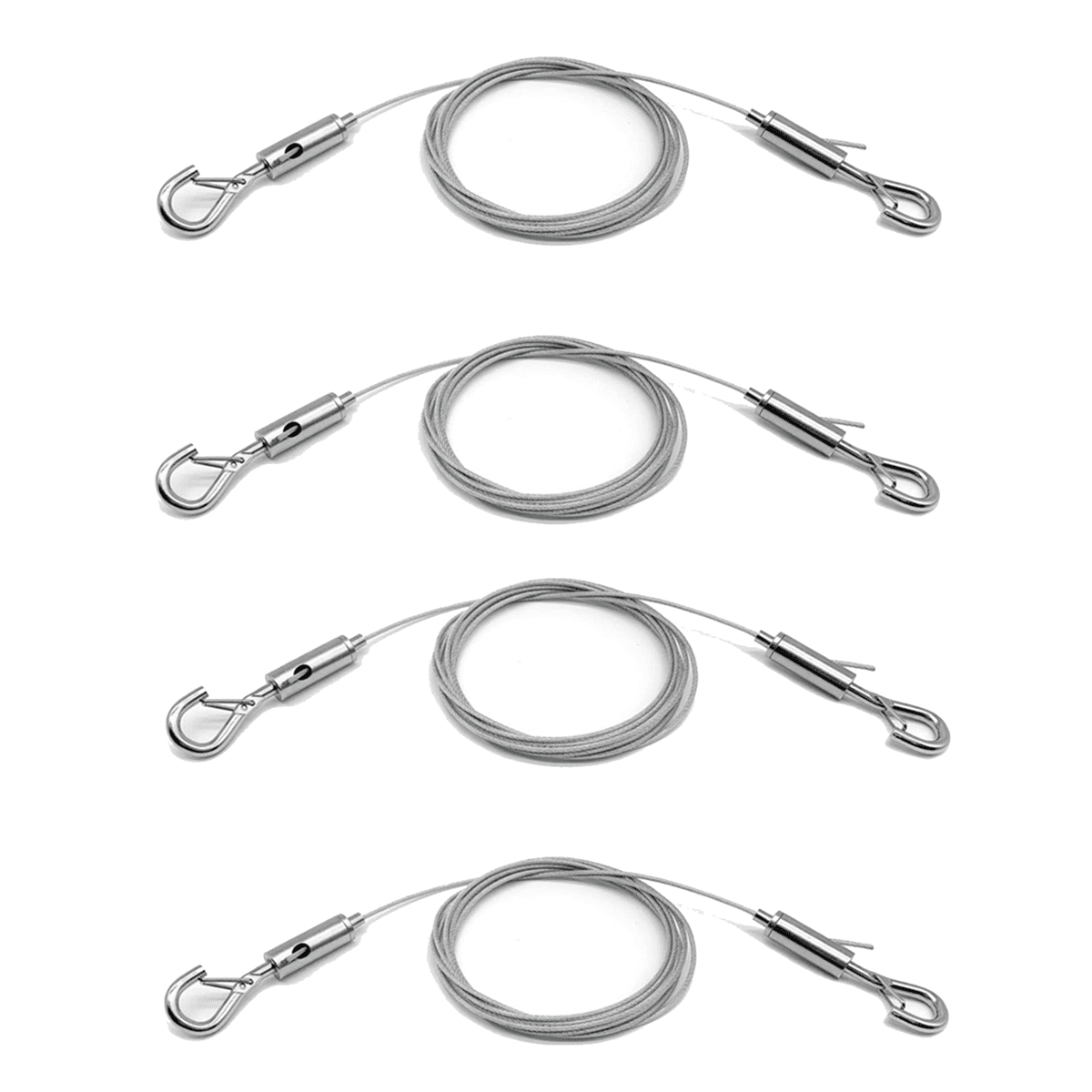 8 Pack Adjustable Picture Hanging Wire Heavy Duty Supports 50 Lbs Hanging Hardware, 2M X 1.5mm Stainless Steel Wire Rope