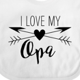 thumbnail image 4 of Inktastic I Love My Opa Heart and Arrows Boys or Girls Baby Bib, 4 of 4