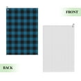 thumbnail image 2 of Kdxio Blue Black Plaid Pattern Golf Towel (24" X 16") with Carabiner Clip - The Convenient Golf Cleaning Towel, 2 of 8