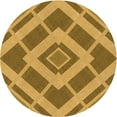 thumbnail image 1 of Ahgly Tapis Rond Lavable en Machine Intérieur Transitionnel Bière Orange, 5 Pieds Rond, 1 of 7