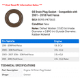 thumbnail image 2 of Oil Drain Plug Gasket - Compatible with 2001 - 2018 Ford Focus 2002 2003 2004 2005 2006 2007 2008 2009 2010 2011 2012 2013 2014 2015 2016 2017, 2 of 2
