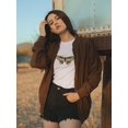 thumbnail image 2 of Cool, Grunge Butterfly T-Shirt Women -Image by Shutterstock, Female Medium, 2 of 4