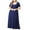 Dark Blue, variant on fartey Plus Size Lace Dress for Women Tunic Comfy Vintage Floral Solid Color Maxi Sundress Elegant Short Sleeve V Neck Dresses Formal Evening Party Prom Dress, XL-5XL
