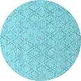thumbnail image 1 of Ahgly Company Indoor Round Solid Light Blue Modern Area Rugs, 8' Round, 1 of 4