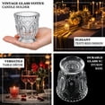 thumbnail image 3 of Efavormart 6 Pack Clear Glass Candle Holders 3" – Vintage Textured Decorative Candle Cups for Wedding Table Centerpieces & Gift Décor, 3 of 4