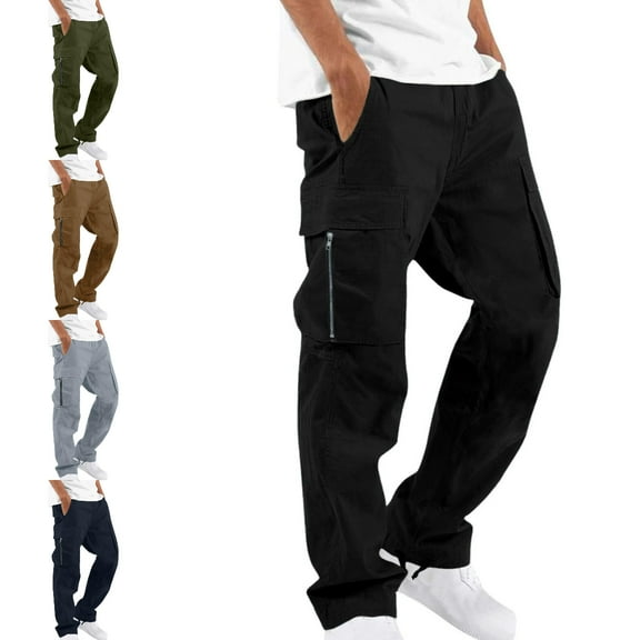 Xzbqbs Men's Quick Dry Tactical Pants Casual Water Resistant Outdoor Tapered Pants Lightweight Stretch Cargo Work Hiking Pants