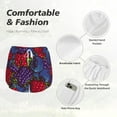 thumbnail image 4 of Rateoe Wild Berries Printed 2 in 1 Women's Workout Shorts for Athletic Gym Running Shorts with Phone Pockets-XX-Large, 4 of 7