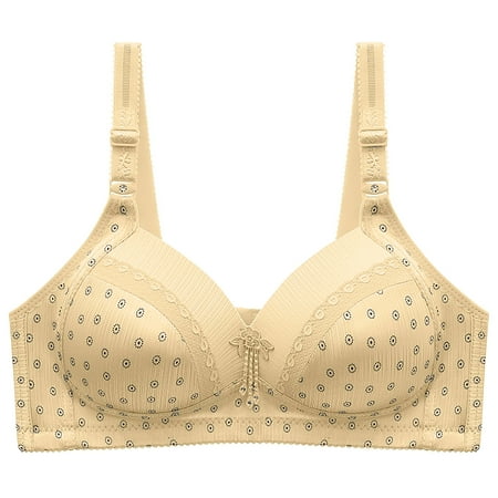 Yyeselk Women s Minimizer Bra Everyday No Underwire Comfort Bra Lift Full Coverage Bras Adjustable Strap Push Up Everyday Bras Beige XXL
